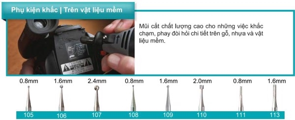 mũi khắc chạm trỗ dremel